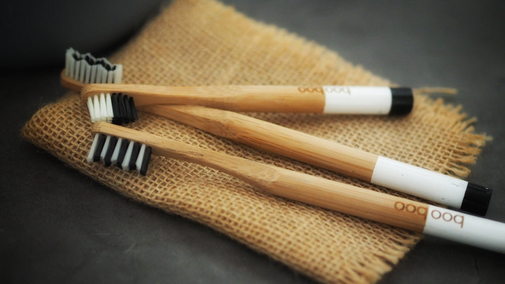 What are bamboo toothbrush bristles made from?