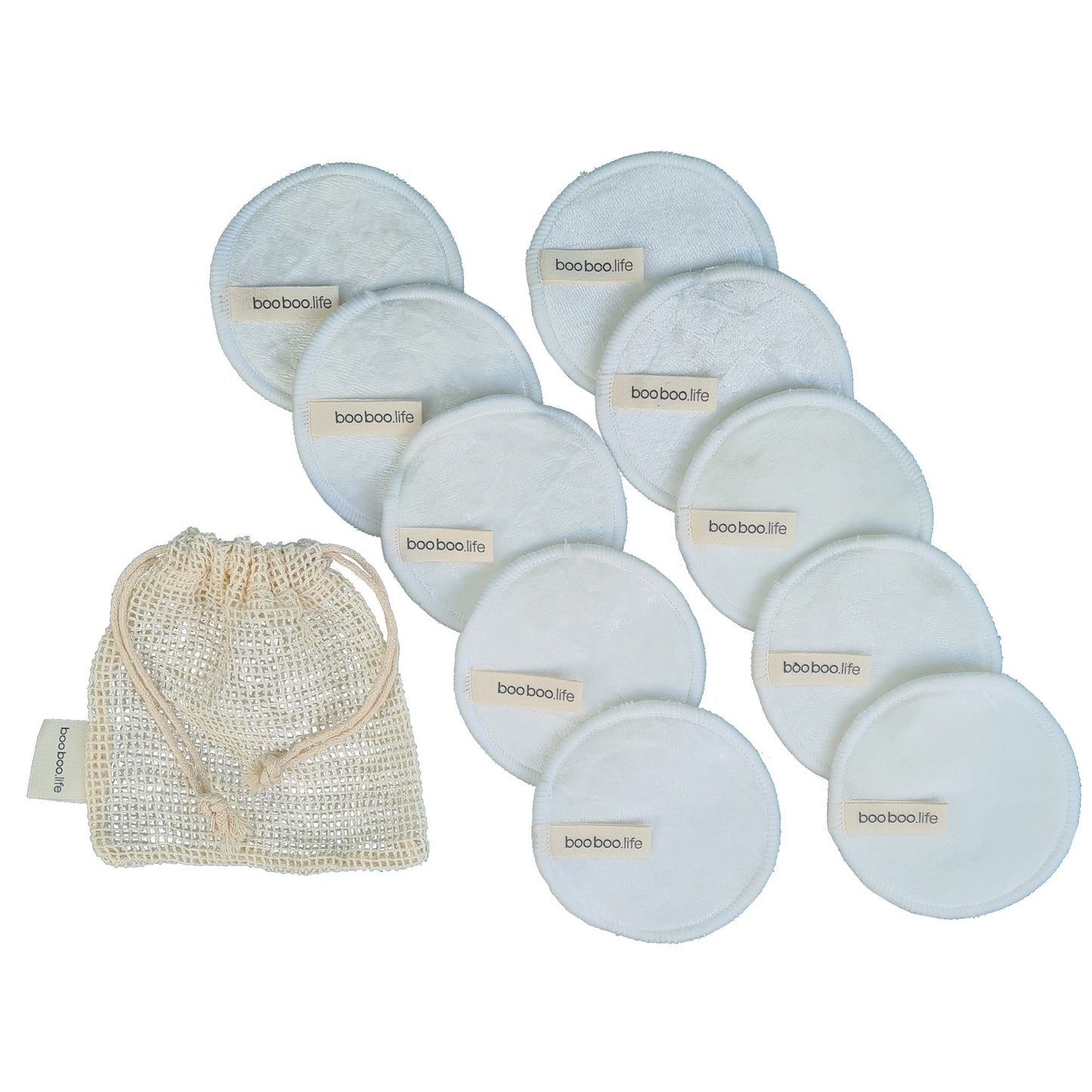 Bamboo Cotton Makeup Remover Pads with Cotton Laundry Bag - eeco